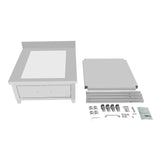 Stainless Steel Table for Prep & Work, 24''x24'' Commercial Heavy Duty Food Prep Worktable with Drawer, Undershelf and Backsplash for Kitchen, Restaurant, Hotel - 661.39Lbs Load Capacity NICE CHOOSE