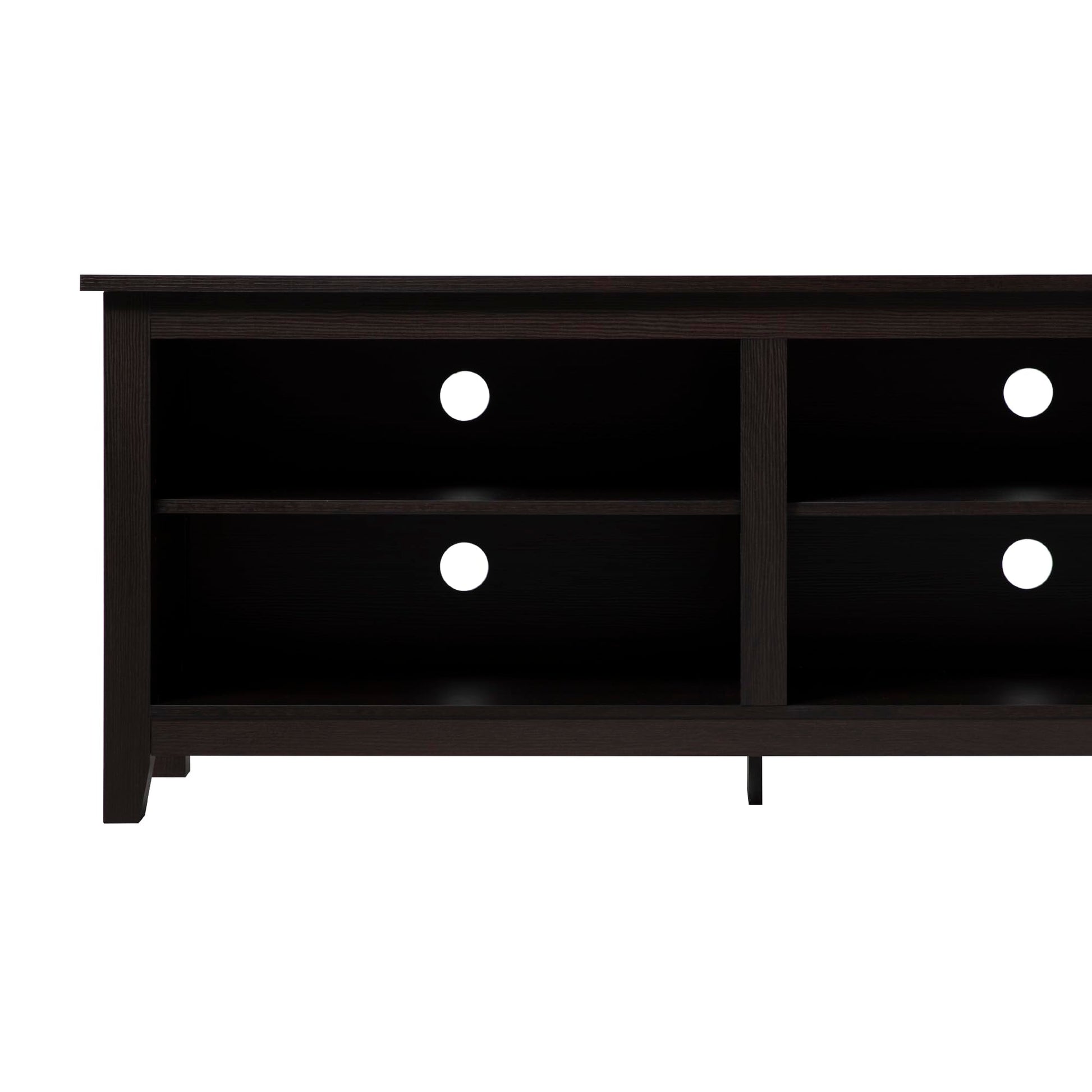 Walker Edison Wren Classic TV Console Entertainment Media Stand with Storage for Televisions up to 65 Inches, 58 Inch, Espresso - WoodArtSupply