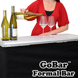 GoBar Portable High-Top Bar Table with Interchangeable Skirts - Ideal for Events and Parties GoPong