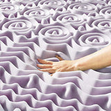 Mellow 3 Inch 5-Zone Memory Foam Mattress Topper, Soothing Lavender Infusion, Dorm Essentials, Twin Mellow