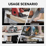 Auto Dynasty 2 Pack Saw Stand Sawhorse with Adjustable 7-Level Quick-Build Foldable Heavy Duty Miter Saw Horse Stand Max Capacity 440lbs, Black/Chrome Auto Dynasty