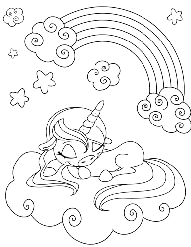 Unicorn Coloring Book: For Kids Ages 4-8 (Coloring Books for Kids) WoodArtSupply