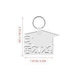 LUOZZY 20pcs Sublimation Keychain Blanks 2024 Sublimation Graduation Blanks Keychain 2024 Grad Photo Frame Keychains Graduation Cap Shaped Keychains Sublimation Blank LUOZZY