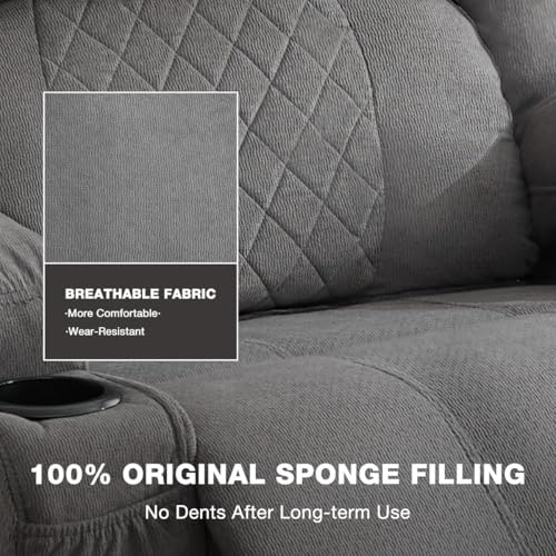 4-Points Kneading Massage Rocker Recliner Chair with Seat Heat for Adults,Oversized Swivel Recliner with 2 Cup Holders,4 Pockets,Remote Control for Living Room MAHOMICO