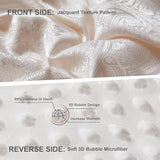 tohrisa Jacquard Comforter Set - Luxury Warm Paisley Floral Pattern King Size Bedding with 2 Pillowcases All-Season Soft & Lightweight 3D Bubble Design Bed Set (104x90 Inches Rose Gold) tohrisa