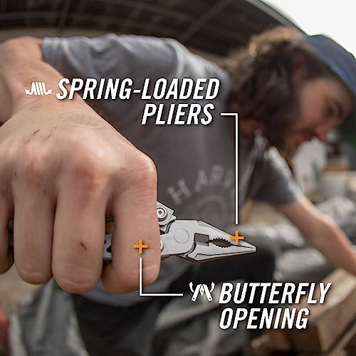 Gerber Gear Suspension-NXT 15-in-1 EDC Multi tool with Pocket Knife, Needle Nose Pliers and Wire Stripper Tools, Gifts for Men, Survival and Camping Gear, Stainless Steel GERBER