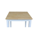 IC International Concepts Wood Table, Dining Height, White/Natural IC International Concepts