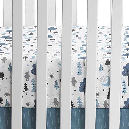 Lambs & Ivy Forever Pooh 3Piece Baby Crib Bedding Set, Blue Lambs & Ivy