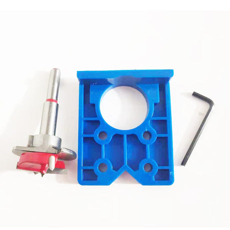 Furnrubden Forstner Drill Bit, 35mm Concealed Hinge Jig kit, Wood Drilling Hole Saw Set Woodworking Drilling Tool Wood Cutter for Face Frame Cabinet Cupboard Door Hinges Furnrubden