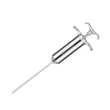 JY COOKMENT Meat Injector Syringe 2-oz Marinade Flavor Barrel 304 Stainless Steel with 3 Professional Needles 2 Cleaning Brushes and 4 Silicone O-Rings JY COOKMENT