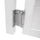 35.4x35.4in Swinging Door Cafe Doors,Interior Solid Wood Swing Door with 3 Spring Hinges,Retro Porch Single Half Saloon Door for Kitchen Entrance Partition (White) ATOLOMOTOR