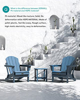 SERWALL Folding Adirondack Chairs Weather Resistant for Outdoor, Patio, Lawn, Garden, Backyard Deck, Fire Pit - Blue SERWALL