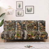 NETILGEN Home Living Room Armless Futon Cover Sofa Bed Slipcover with Elastic Bands High Stretch Sofa Slipcover Machine Washable Oak Leaf Hunting Camo NETILGEN
