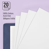 Lightwish Watercolor Sketchbook,100% Cotton Acid Free Watercolor Journal,300gsm/140lb Hot Press Watercolor Paper for Artists,Adults,Students,20 Sheets,9.25 * 6.3 Inches LIGHTWISH