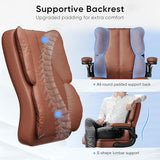 Kensaker Executive Leather Office Chair, Computer Chair with Thick Cushion & Lumbar Support, Ergonomic Desk Chair with Adjustable Headrest & Armrests,Brown Kensaker
