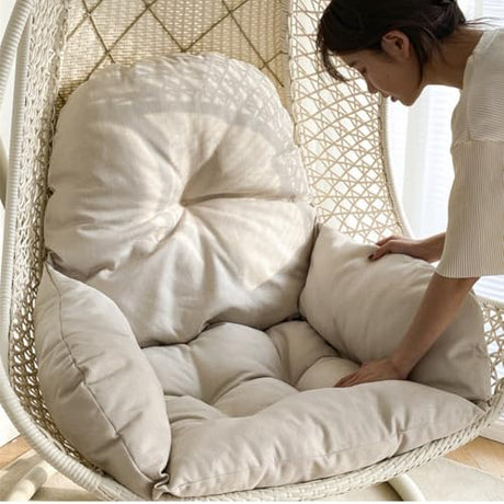 Gujuja Swing Egg Chair Cushion Hanging Basket Chair Pads Thickened Hammock Chair Seat Cushion for Outdoor Patio Garden Hanging Basket Chair Seat Gujuja