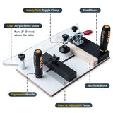 POWERTEC Rail Coping Sled for Router Tables, Professional Precise Cutting Rail for Cabinet Door Joints, Drawer Fronts and Woodworking Tools and Jigs POWERTEC