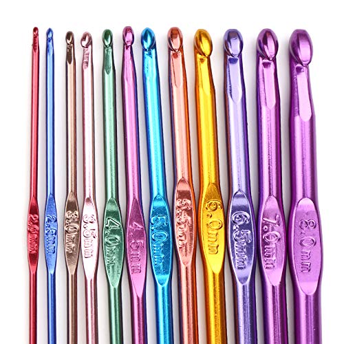 14PCS Aluminum Crochet Hooks Knitting Needles Craft Yarn 2.0mm/2.5mm/3.0mm/3.5mm/4.0mm/4.5mm/5.0mm/5.5mm/6.0mm/6.5mm/7.0mm/8.0mm/9.0mm/10.0mm HSYMQ