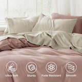Bedsure Queen Sheet Set - 4 Pieces Soft Queen Size Sheets - Breathable & Cooling - Hotel Luxury - Easy Care Polyester Microfiber Bedding for Women, Men, Linen Bedsure
