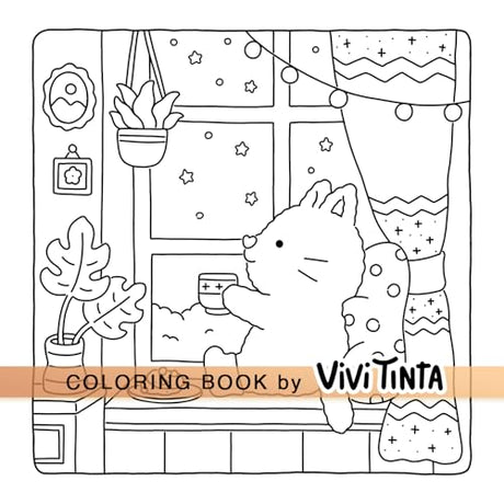 Fuzzy Hygge: Cute and Cozy Coloring Book for Adults & Teens Featuring Adorable Animals Characters for Stress Relief (Fuzzy Friends Coloring) Vivi Tinta