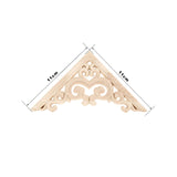 MUXSAM 4-Pack Wood Carved Applique Corner Onlay, 11x11cm/4.33"x4.33", Unpainted Furniture Decals for Cabinet Cupboard Corner Door Bed Home Decoration(Style-A) MUXSAM