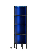 Acodaiuy Corner Shelf, 5 Tier Corner Bookshelf with LED Light,Wall Display Corner Shelf Stand with Storage Rack for Living Room,Bedroom,Office,Black Acodaiuy