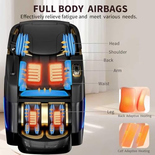 Massage Chair Full Body,Zero Gravity 3D SL-Track Shiatsu Massage Recliner Chair Built-in Heat System Airbag Massage with Body Scan, Deep Yoga Stretch, Calfrest Extension And Foot And Back massage