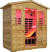 LTCCDSS Full Spectrum Outdoor Far Infrared Sauna 3-Person - Low EMF Sauna for Home - Near&Mid-IR Light, Bluetooth Speakers, LED Reading Lamps, Blundled Steam Sauna (81.1 * 45 * 83.5 inch LTCCDSS