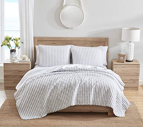 Stone Cottage - Full/Queen Quilt Set, Reversible Cotton Bedding with Matching Shams, Ideal Bedding Set (Willow Way Grey, Full/Queen) Stone Cottage