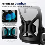 Nexthro Office Chair,Ergonomic Desk Chair with Adjustable Lumbar Support,400 Lbs Mesh Computer Chair High Back with Headrest for Home Office (Black) Nexthro