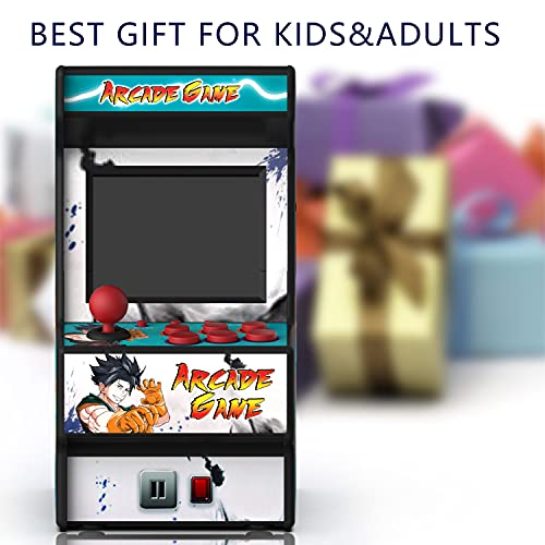 Golden Security Retro Mini Arcade Machine, Handheld Game Console with 156 Classic Video Games 2.8 Inch Color Display Rechargeable Battery, Support for TV Output, Birthday Present for Children Golden Security