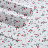Laura Ashley - Queen Sheet Set, Crisp & Cool Cotton Percale Bedding with Deep Pockets, Lightweight for Year Round Comfort, Bed Sheets with Matching Pillowcases (Aylesmore Ditsy Red) Laura Ashley