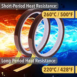 Mr. Pen- Heat Tape, 10mm x 33m(108ft), 2 Rolls, Heat Tape for Sublimation, Heat Resistant Tape, Heat Transfer Tape, High Temperature Tape, Thermal Tape, Heat Press Tape, High Heat Tape Mr. Pen