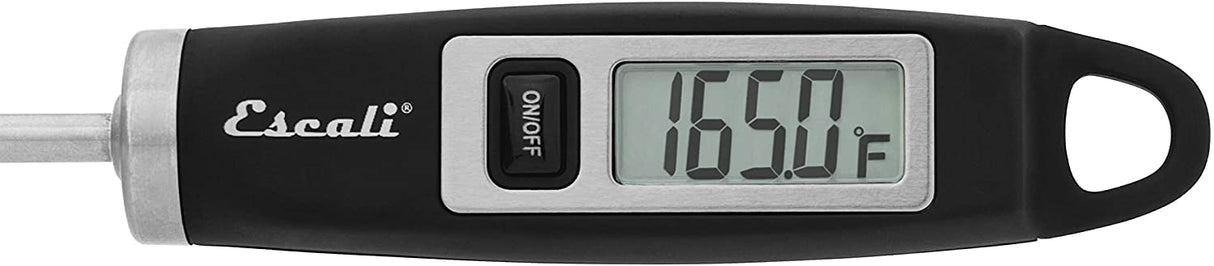 Escali DH1 Gourmet Digital Meat Thermometer with Extra Long Probe, NSF Certified, Black Escali