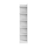 Bush Home Universal 15W Tall Corner Bookshelf in White, 6 Shelf Narrow Bookcase for Home Office Storage or Living Room Organization Bush Home
