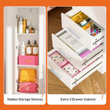 Greenvelly Makeup Vanity with lights and 2 Mirror, White Vanity Table with 3 Lighting Modes and Stool Set, Large Dressing Table with Drawers, Vanity Desk for Women and Girl Greenvelly