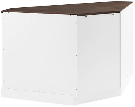 Crosley Furniture Winslow Corner Dog Crate Credenza Kennel for Pets, White Crosley Furniture