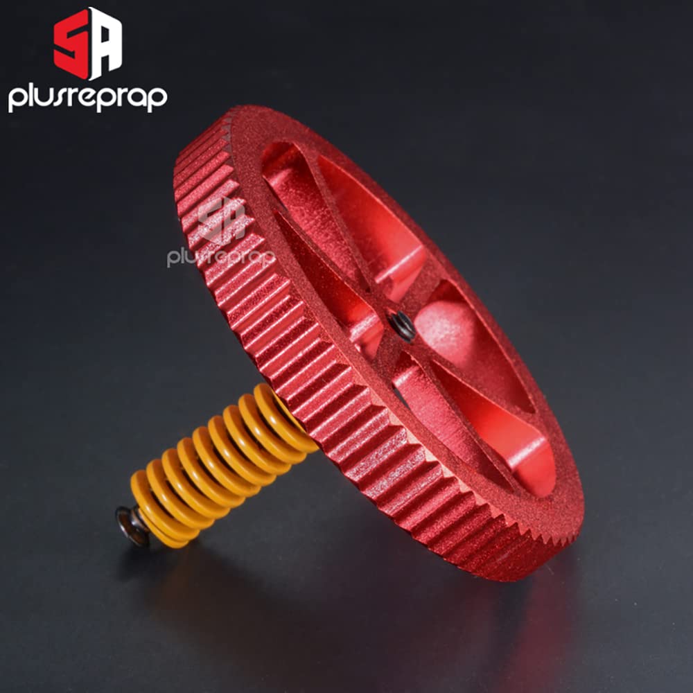 5Aplusreprap Heatbed Leveling 4Pcs Aluminum Hand Twist Leveling Nut with 4Pcs Hot Bed Die Springs for Ender 3/Ender 3 Pro, Ender 5/Ender 5 Plus/Ender 5 Pro, CR-10, CR10S/CR 10S Pro 3D Printer SAPLUSREPRAP