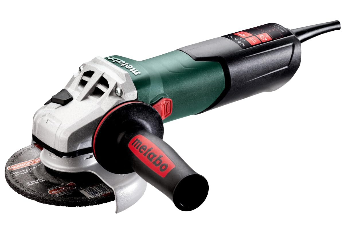 Metabo 4.5-Inch / 5-Inch Variable Speed Angle Grinder | 2,800-10,500 RPM | 11.0 Amp | Slide Switch (Locking) | Electronics | WEV 11-125 - WoodArtSupply