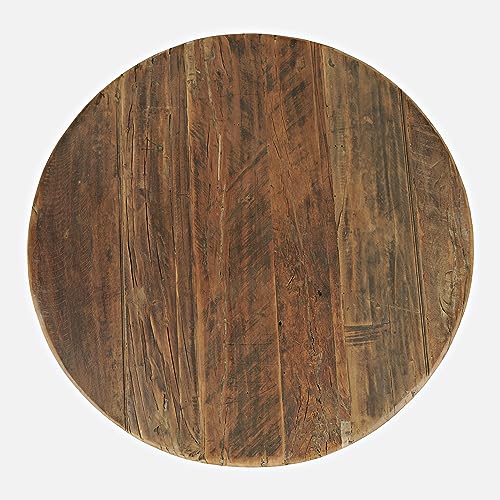 Jofran Reclamation 36" Round Rustic Reclaimed Solid Wood Coffee Table - WoodArtSupply