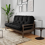 Royal Sleep Products by The Futon Factory 12 inch Foam Futon Mattress - Solid Black Fabric - Full Size - CertiPUR Certified Foams - Made in USA - (Frame not Included) Royal Sleep Products