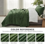 Hansleep Olive Green Quilt Twin Size - Baroque Ultrasonic All Season Bedspread Twin, Soft Lightweight Coverlet Bedding Set, 2 Pieces (1 Quilt, 1 Pillow Sham) Hansleep
