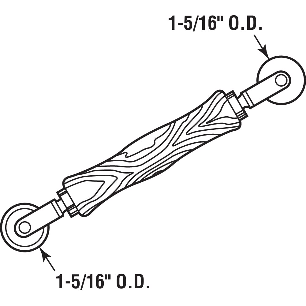 Prime-Line P 7505 Screen Rolling Tool – A Must Have Tool for Installing Window and Door Screens – Spline Roller with Wood Handle and Steel Wheels – Durable and Easy to Use (Single Pack) PRIME-LINE