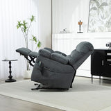 REHOUSING Oversized Power Lift Recliner Big Man 400lbs, Extra Wide Recliner Chair with Lifts Vertically for Elderly, Features Cup Holder, Heat and Massage, Zero Gravity Lay Flat for Adults (Blue)