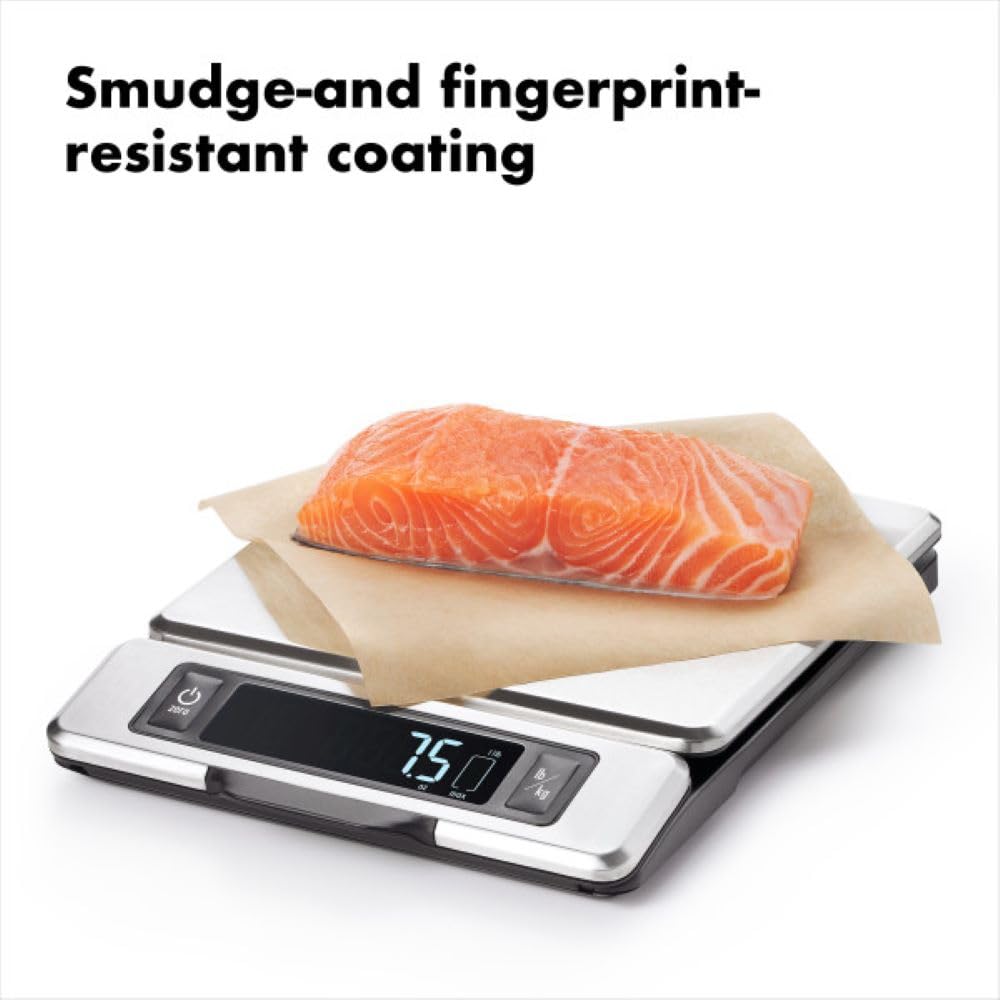 OXO Good Grips 11-Pound Stainless Steel Food Scale with Pull-Out Display OXO