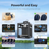 FLASHFORGE Adventurer 5M 3D Printer with Sparkle Black ASA 1.75mm 1kg FilaBees