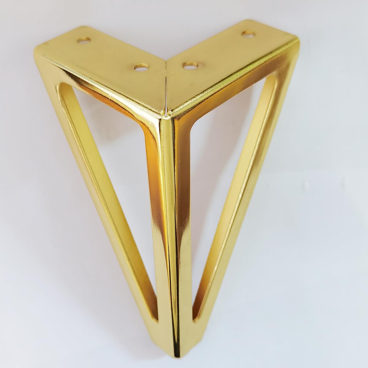 Hyever 6 Inch Gold Furniture Legs Heavy Duty Metal Furniture Feet, Golden Sofa/Cabinet/Table Legs 4Pcs, 6 Inch Cabinet Legs Set of 4,Couch Feet Replacement for Cabinet Dresser (Gold) Hyever