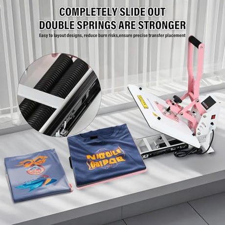 BetterSub Heat Press Machine 15x15 Inch, Digital Slide Out Drawer Heat Press for T-Shirts, 1000W Heat Press Machine for DTF, Sublimation, HTV Transfers, with LCD Control Panel & Pressure Adjustment BetterSub
