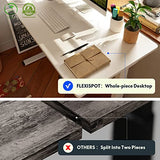 FLEXISPOT 48 inches Electric Standing Desk Height Adjustable Home Office Table Stand Up Desk Leg w/Automatic Smart Keypad (Upgraded White Frame + 48 in White Top),48x30 inch FLEXISPOT