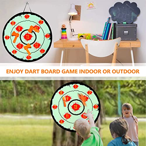 Axe Throwing Toys for Kids Adults, Yard Ax Dart Games for Boys Girls Axe Throwing Set Family Party Camping Carnival Games Indoor Outdoor Play Activity Center, 4 Sticky Axes, 28'' Cloth Board AUBESTKER